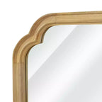 PexFix 20 x 30 Miroir décoratif à cadre en bois massif à coins arrondis Miroir mural de style ferme moderne pour chambre, salle de bain, salon, entrée, naturel
