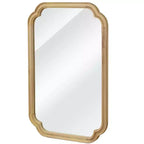 PexFix 20 x 30 Miroir décoratif à cadre en bois massif à coins arrondis Miroir mural de style ferme moderne pour chambre, salle de bain, salon, entrée, naturel