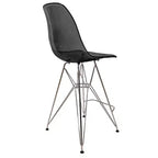 Tabouret de bar moderne Cresco LeisureMod en acrylique, cadre et repose-pieds en acier léger, tabouret de comptoir pour îlot de cuisine, bar ou salle à manger, lot de 2