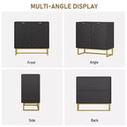 Buffet/Bahut, Meuble de rangement en bois avec pieds en métal pour entrée/bar à café, Meuble mural, Meuble bas pour salon