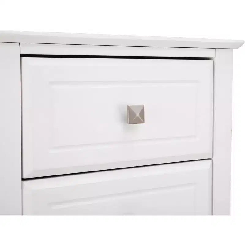Bonnlo – Tables de chevet blanches améliorées pour chambres à coucher, table de nuit moderne à 3 tiroirs.
