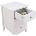 Bonnlo – Tables de chevet blanches améliorées pour chambres à coucher, table de nuit moderne à 3 tiroirs.