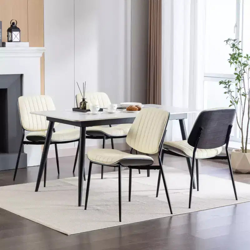 Chaises de salle à manger capitonnées GDFStudio Sera Mid-Century Modern (lot de 2)