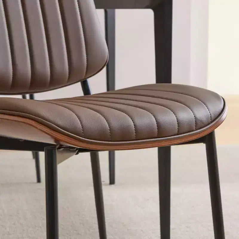 Chaises de salle à manger capitonnées GDFStudio Sera Mid-Century Modern (lot de 2)