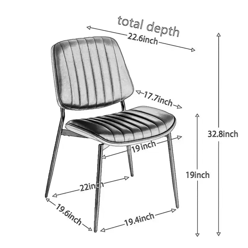 Chaises de salle à manger capitonnées GDFStudio Sera Mid-Century Modern (lot de 2)