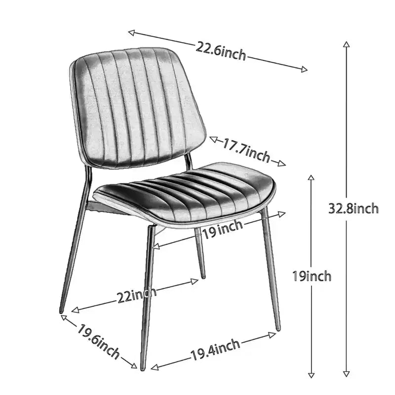 Chaises de salle à manger capitonnées GDFStudio Sera Mid-Century Modern (lot de 2)