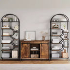 81.7 Bibliothèque haute à 6 étagères ouvertes, bibliothèque arquée moderne, meuble de rangement pour salon, bureau ou chambre