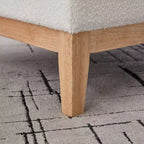 Homy Casa Pouf de rangement rembourré avec plateau de service réversible, Table basse avec base en bois pour salon