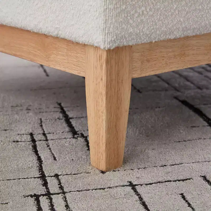 Homy Casa Pouf de rangement rembourré avec plateau de service réversible, Table basse avec base en bois pour salon