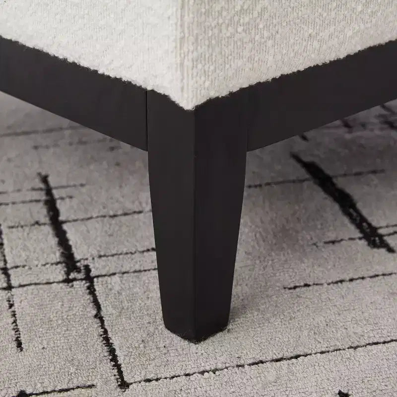 Homy Casa Pouf de rangement rembourré avec plateau de service réversible, Table basse avec base en bois pour salon
