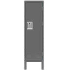 1 casier métallique simple porte haute – Meuble de rangement style rétro – Meuble industriel – Pour salon/chambre/salle de rangement/salle de sport/école – Gris