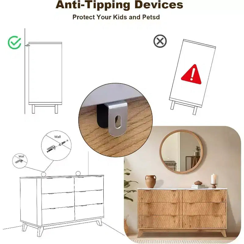 Commode moderne à 6 tiroirs avec plateau imitation marbre, meuble de rangement au design courbé cannelé, meuble TV pour téléviseurs jusqu'à 55 pouces, unité robuste anti-basculement