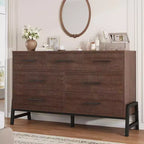 7 commodes pour chambre à coucher, coiffeuse à tiroirs autonome de 52 pouces de large avec espace de rangement, armoire de rangement en bois pour salon, entrée