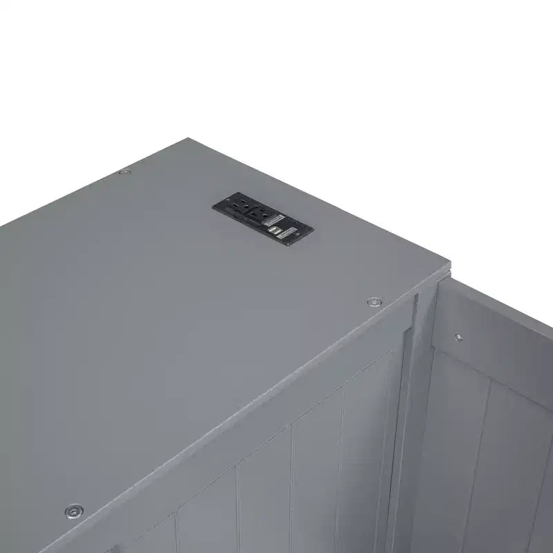 Lit de jour double avec lit gigogne et tiroirs, cadre de canapé-lit double avec accoudoirs de rangement et station de charge pour chambre à coucher et salon