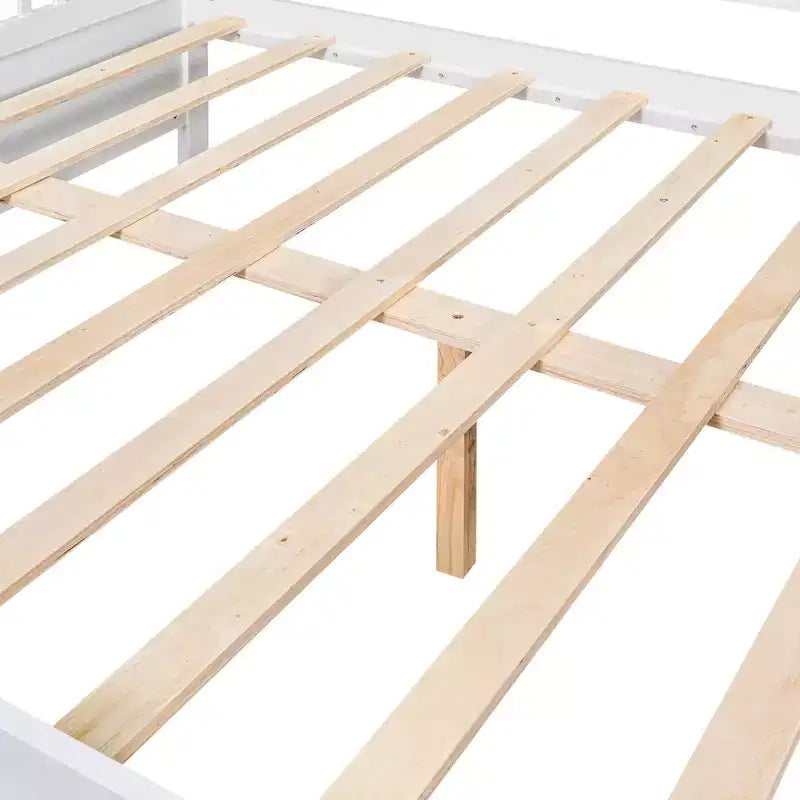 Lit de repos en bois massif, Cadre de lit de repos en bois pour chambre à coucher et salon