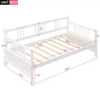 Lit de repos en bois massif, Cadre de lit de repos en bois pour chambre à coucher et salon