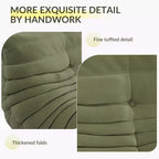 Pouf Canapé, Grand Pouf Fauteuil de Cheminée avec Pouf Ottomane pour Adultes, Canapé Causeuse avec Mousse Confortable Haute Densité pour la Maison