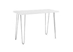 GDFStudio Ralph Bureau d'écriture moderne en bois avec pieds en épingle à cheveux chromés