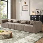 Christopher Knight Home Ahearn Canapé sectionnel modulable 4 pièces 145,5 po à compression complète