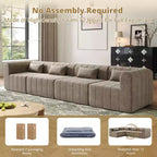 Christopher Knight Home Ahearn Canapé sectionnel modulable 4 pièces 145,5 po à compression complète