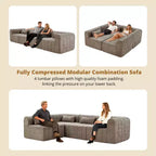 Christopher Knight Home Ahearn Canapé sectionnel modulable 4 pièces 145,5 po à compression complète