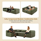 Christopher Knight Home Ahearn Canapé sectionnel modulable 4 pièces 145,5 po à compression complète