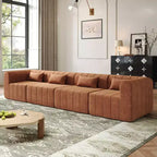 Christopher Knight Home Ahearn Canapé sectionnel modulable 4 pièces 145,5 po à compression complète