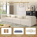 Christopher Knight Home Ahearn Canapé sectionnel modulable 4 pièces 145,5 po à compression complète