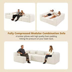 Christopher Knight Home Ahearn Canapé sectionnel modulable 4 pièces 145,5 po à compression complète