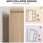 Commode à 6 tiroirs, organisateur moderne et naturel avec poignées intégrées pour chambre à coucher