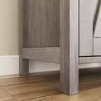 Étagère réglable et 2 portes coulissantes, buffet de style fermier, pour salon, salle à manger