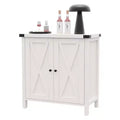 Étagère réglable et 2 portes coulissantes, buffet de style fermier, pour salon, salle à manger