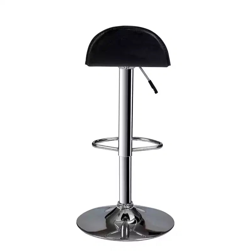 HomeStock - Lot de 2 tabourets de bar réglables en hauteur en similicuir noir de 35"