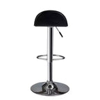 HomeStock - Lot de 2 tabourets de bar réglables en hauteur en similicuir noir de 35"