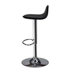 HomeStock - Lot de 2 tabourets de bar réglables en hauteur en similicuir noir de 35"