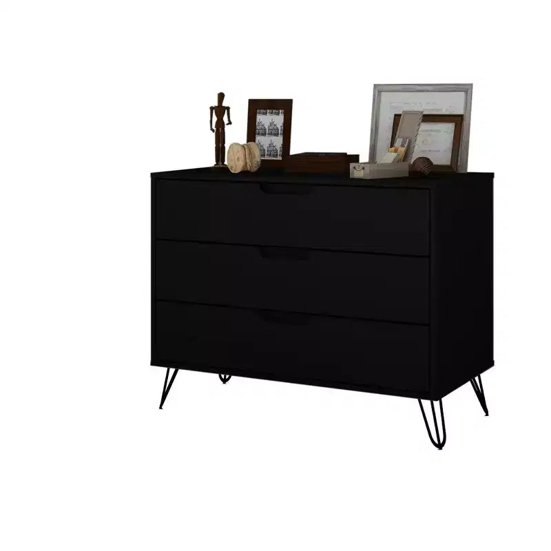 Commode Rockefeller 35 noire (3 tiroirs)