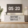 Rustic Farmhouse TV Stand for 65-Inch TVs, Entertainment Center with Storage Cabinets, Modern Media Console Table for Living Room or Office