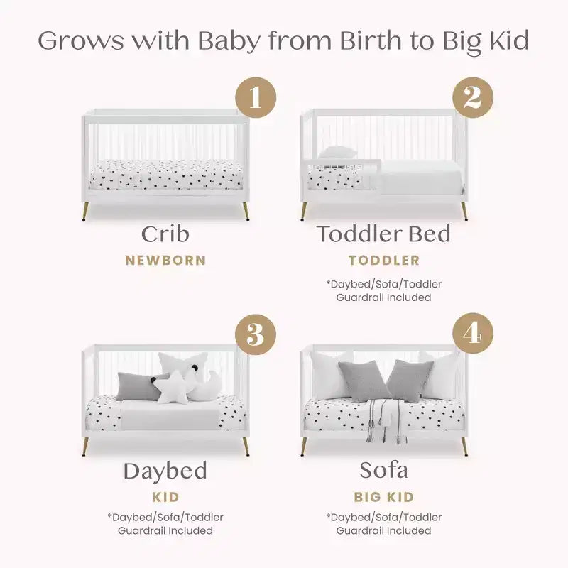 Lit de bébé 4-en-1 Sloane de Delta Children convertible en lit pour tout-petit