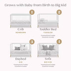 Lit de bébé 4-en-1 Sloane de Delta Children convertible en lit pour tout-petit