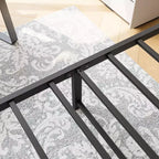 Cadre de lit Queen Size Okak, cadre de lit plateforme en métal avec tête de lit et support à lattes solides pour chambre à coucher, salon, noir