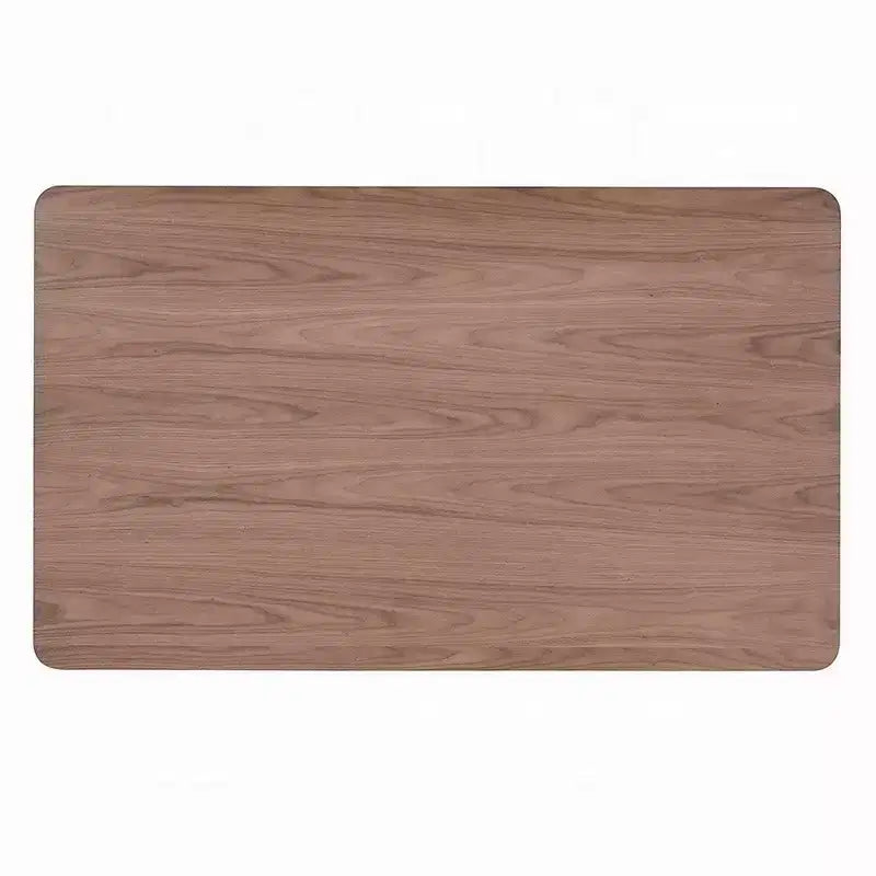 Table à manger Royal Hampton, plateau rectangulaire marron 150 cm, pieds scandinaves noirs
