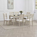 Royal Hampton Dining Table, 59 Inch, Rectangular Top, Antique Bone White Finish