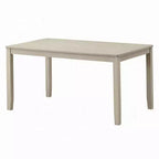 Table de salle à manger Royal Hampton, 150 cm, plateau rectangulaire, finition blanc cassé antique