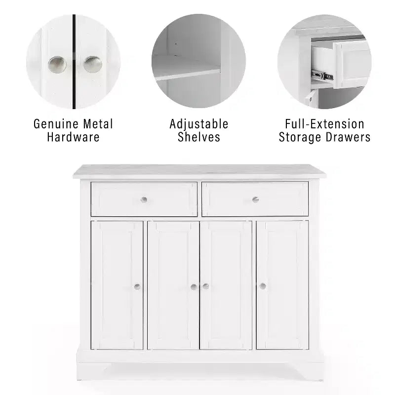 Îlots de cuisine en métal HomeStock, 91 cm de hauteur
