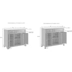 Îlots de cuisine en métal HomeStock, 91 cm de hauteur