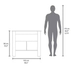 HomeStock Îlots de cuisine modulaires en plastique de 89 cm de haut avec 2 étagères
