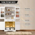 Armoire de rangement de cuisine en bois de 72 pouces avec tiroir, meuble de cuisine compact