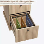 Rangement de bureau à domicile cannelé, bureau de direction moderne de 60 pouces avec station de charge, bureau d'écriture en bois avec tiroirs de classement pour salle d'étude