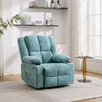 Fauteuil inclinable massant surdimensionné GustoWave avec fonction chauffante pour adultes, canapé inclinable manuel en tissu avec poche latérale, lin