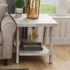 Table d'appoint avec étagère en bois répliqué contemporain Athens de Roundhill Furniture